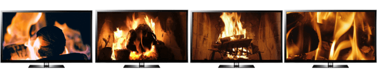 fireplace screensaver on TV