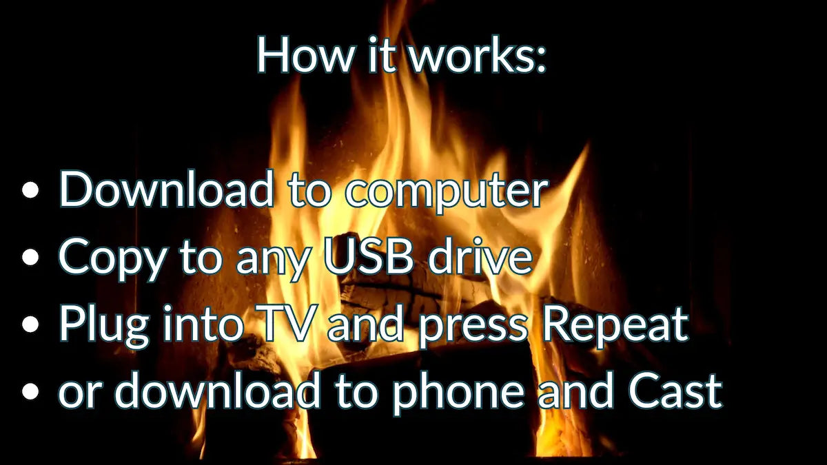fireplace video with PPR license