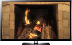 stone fireplace