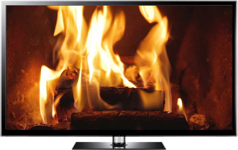 Fire Screensaver Video in HD - Toasty Fireplace for Christmas