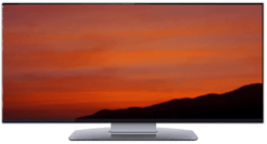 Ultrawide nature video screensaver of a beautiful sunset